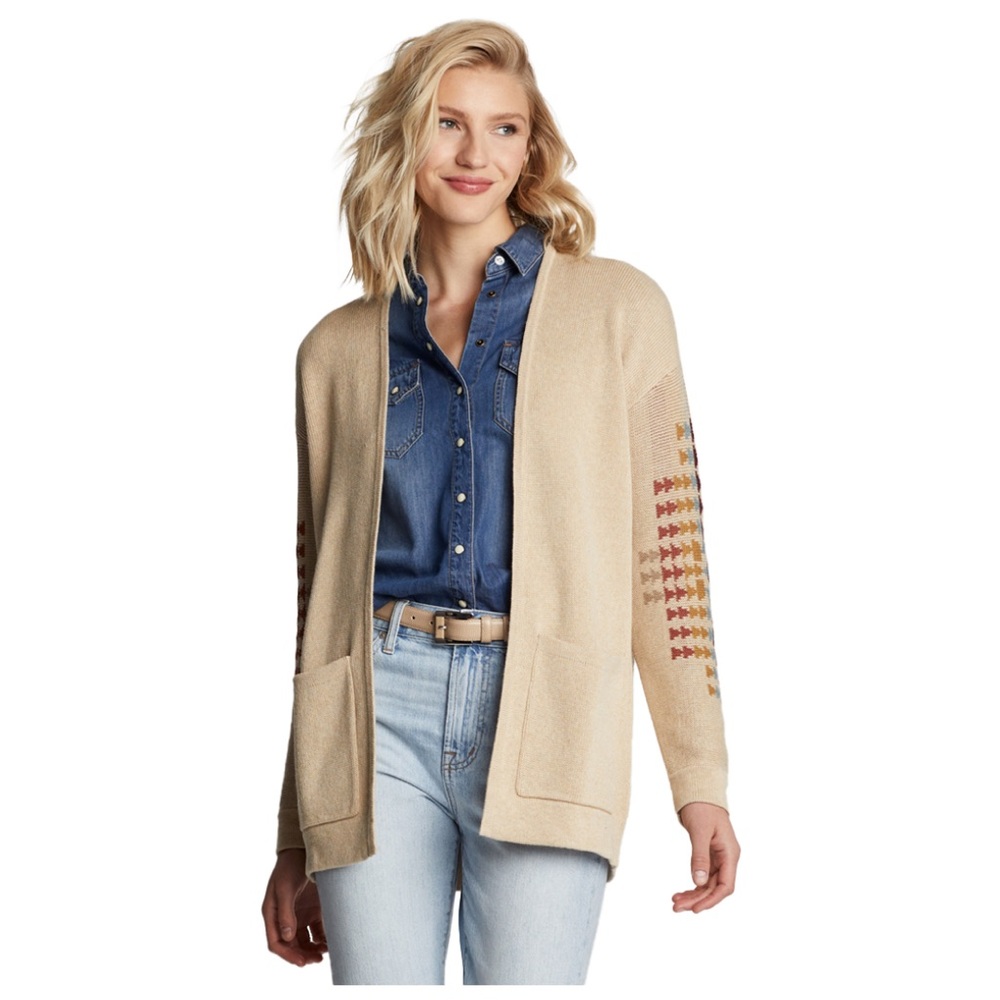 Pendleton Ladies Graphic Open Front Cardigan Larg… - image 1
